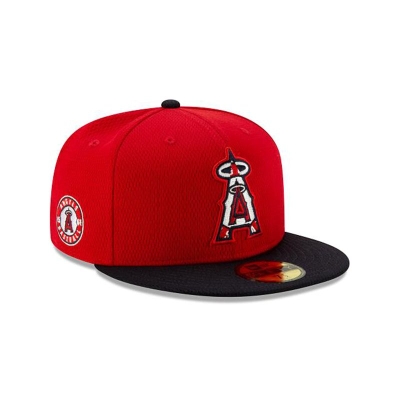 Red Los Angeles Angels Hat - New Era MLB 2021 Spring Training 59FIFTY Fitted Caps USA5761342